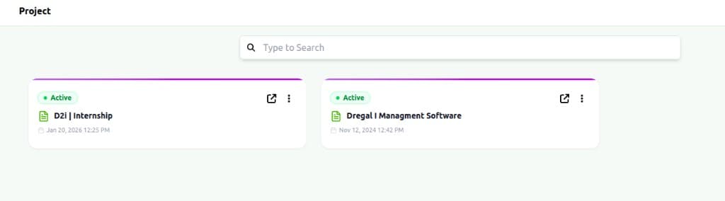 Projects — one workspace per company